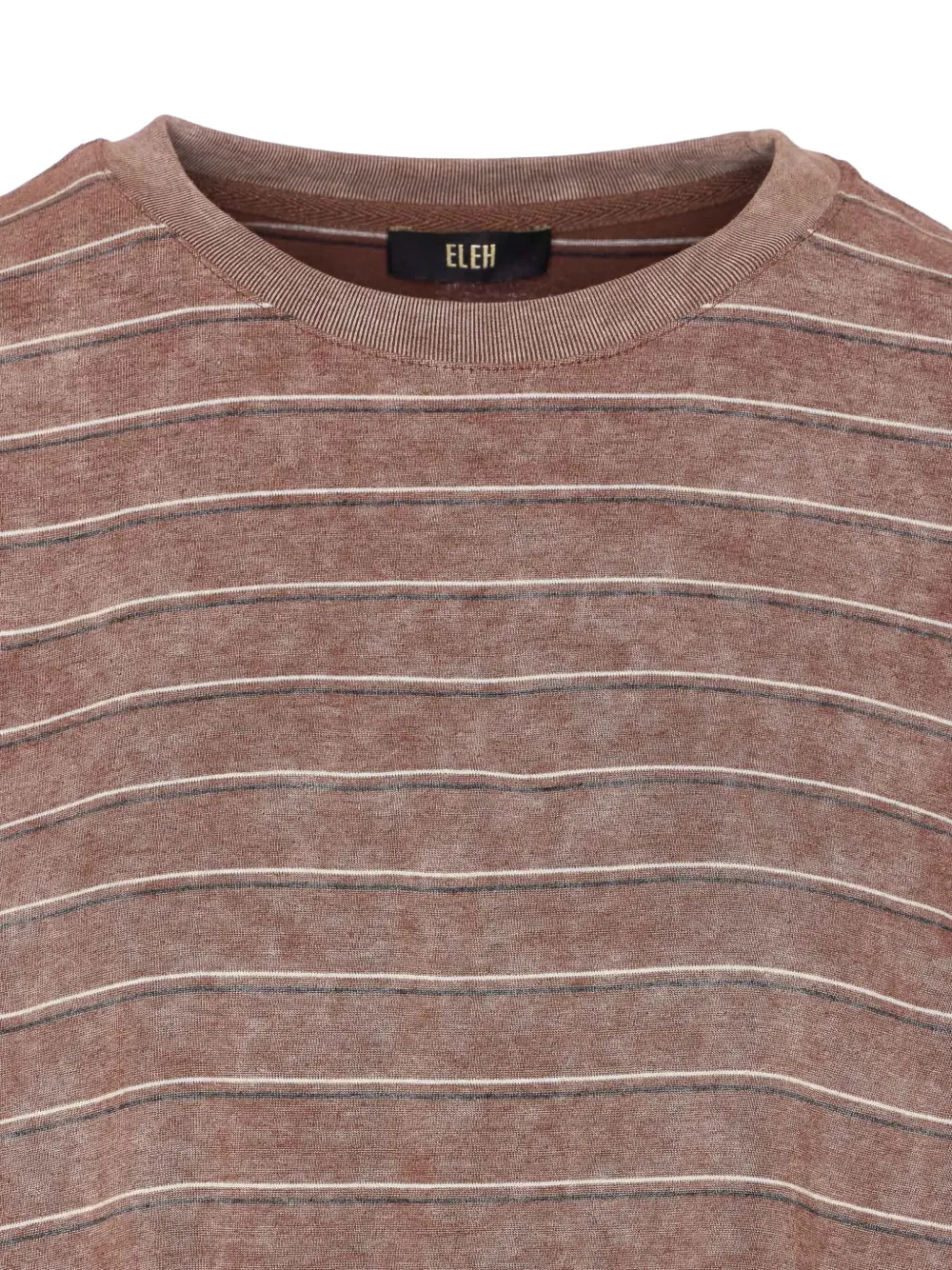 Ele Long-sleeves Striped T-shirt In Brown