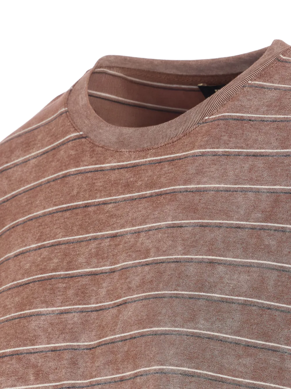 Ele Long-sleeves Striped T-shirt In Brown