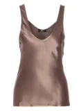 Ele satin top - Brown