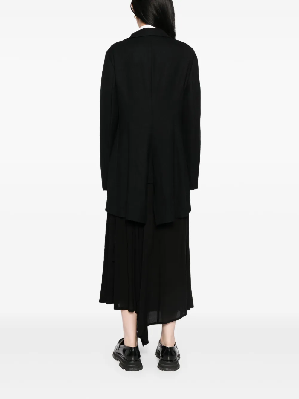 Yohji Yamamoto Asymmetrisch wollen jack Zwart