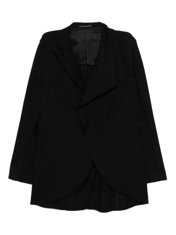 ヨウジヤマモト アシンメトリージャケット Yohji Yamamoto アシンメトリー ジャケット | ブラック | FARFETCH JP