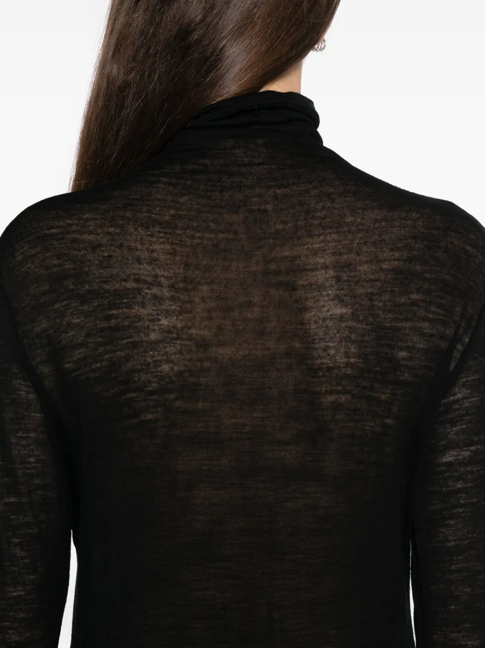 Yohji Yamamoto T-shirt met col Zwart