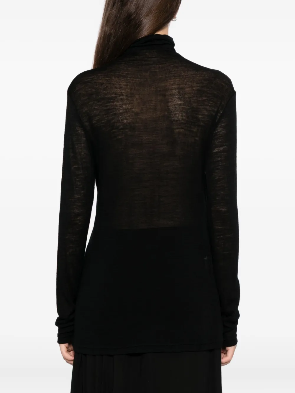 Yohji Yamamoto T-shirt met col Zwart