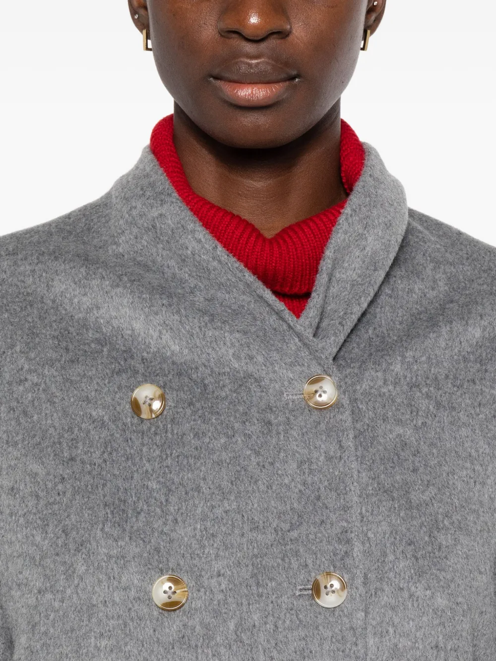 Loulou De Saison Double-breasted Wool-cashmere Coat In Gray