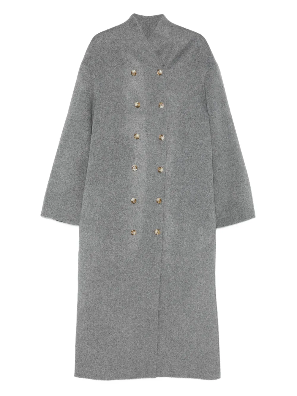 Loulou De Saison Double-breasted Wool-cashmere Coat In Gray