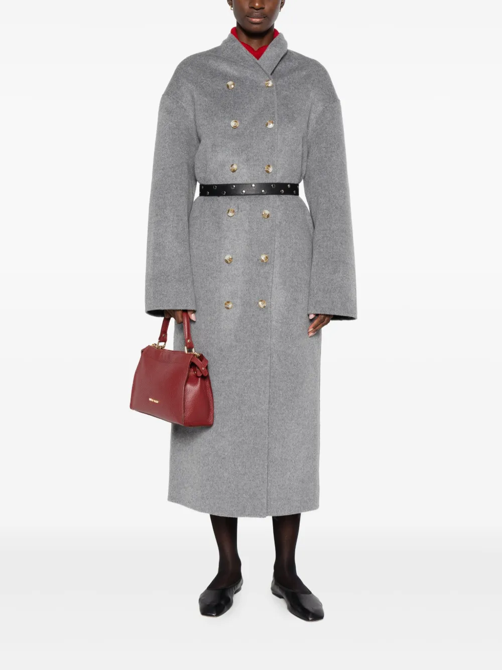 Loulou De Saison Double-breasted Wool-cashmere Coat In Gray
