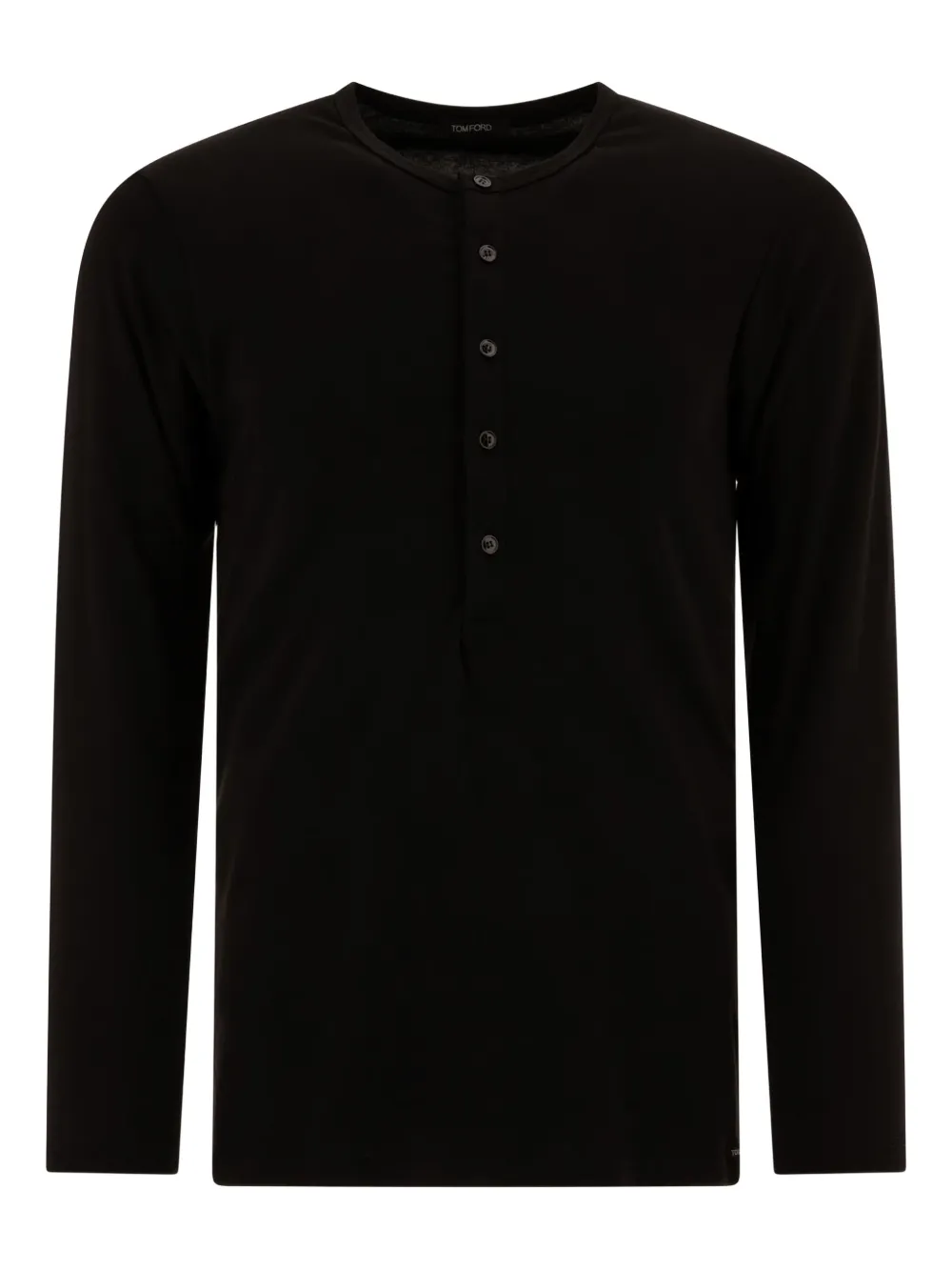 TOM FORD playera manga larga con botones | negro | Image 1