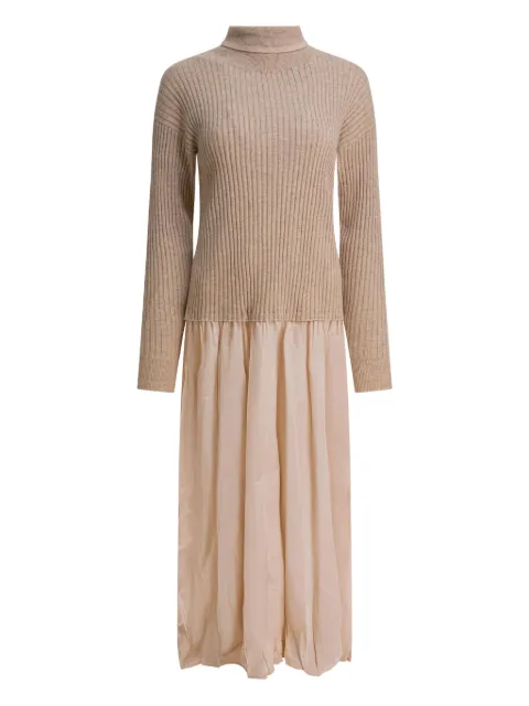 Max & Moi roll-neck ribbed dress