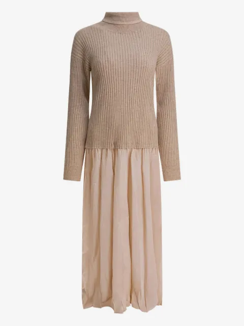 Max & Moi roll-neck ribbed dress