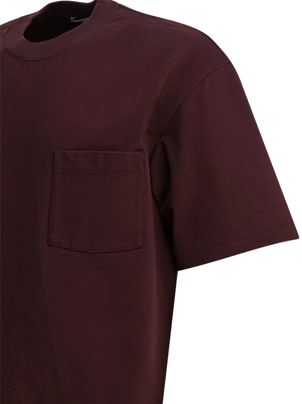 Auralee Crew-neck T-shirt In Burgundy