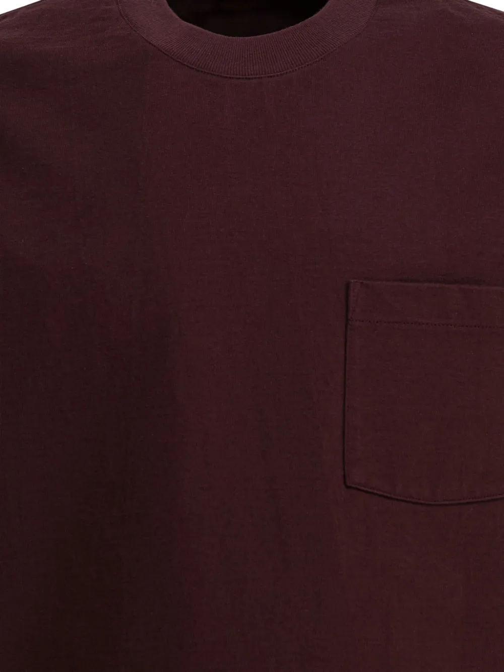 Auralee Crew-neck T-shirt In Burgundy
