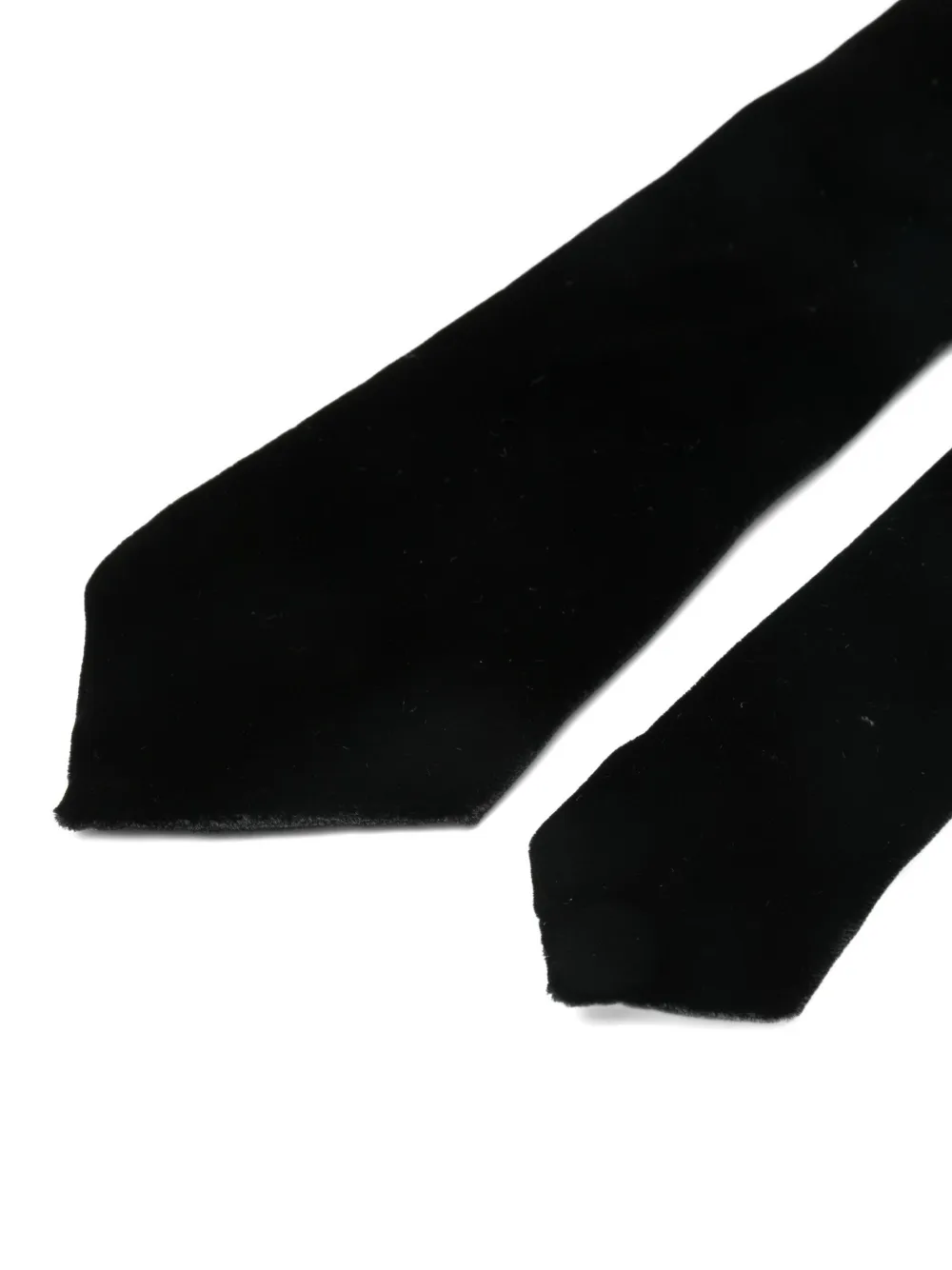 Emporio Armani Velvet Tie In Black