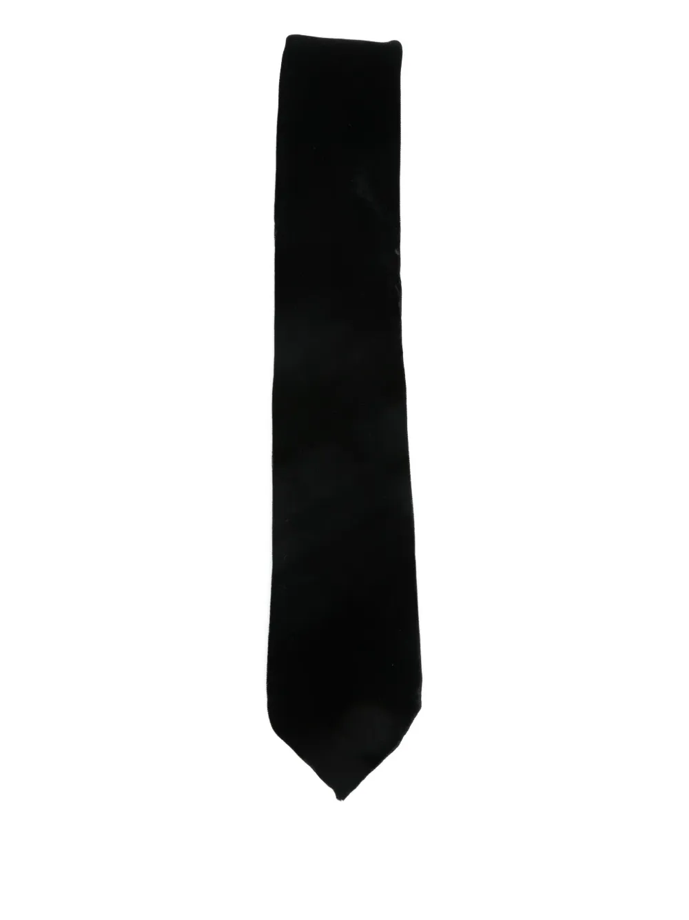 Emporio Armani Velvet Tie In Black