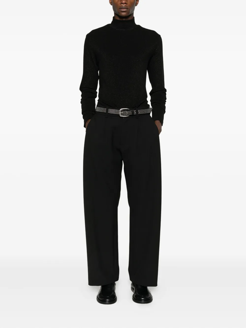 Emporio Armani roll-neck long-sleeve sweater - Zwart