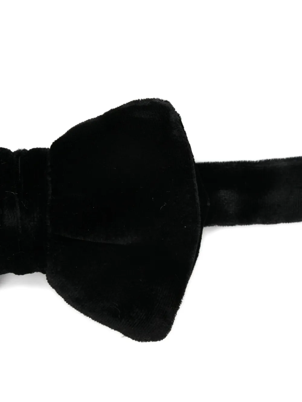 Emporio Armani Velvet Bow Tie In Black