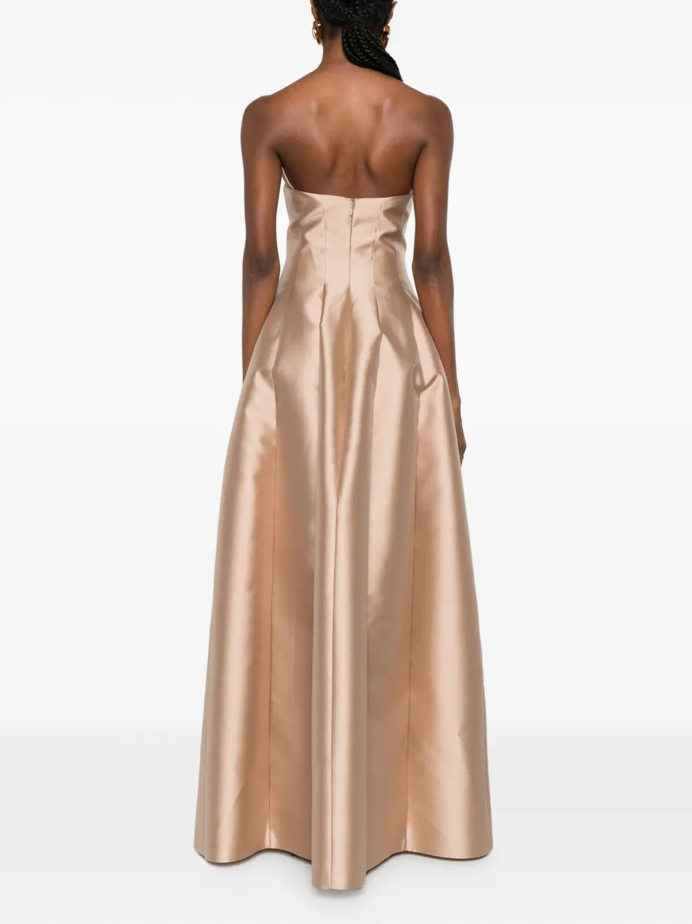 Alberta Ferretti Strapless avondjurk Beige