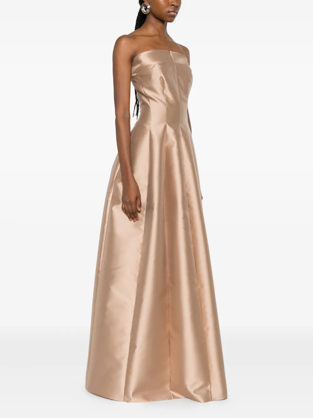 Alberta Ferretti Strapless avondjurk Beige