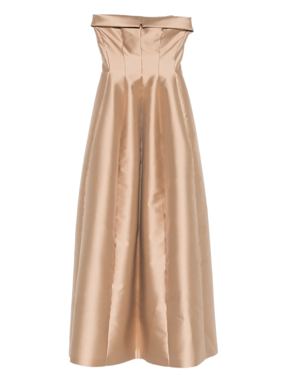 Alberta Ferretti Strapless Gown In Neutral