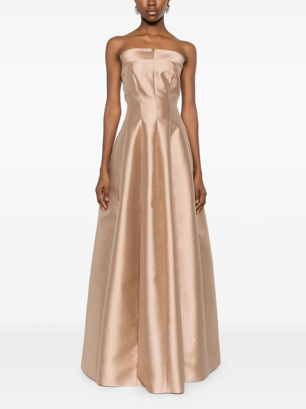 Alberta Ferretti strapless gown - Beige