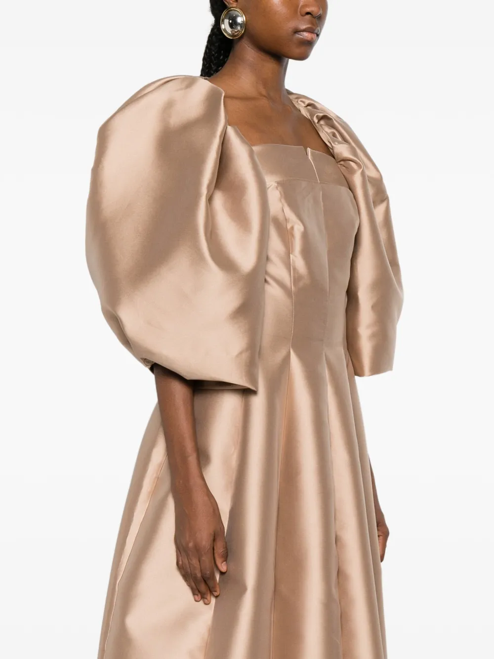 Alberta Ferretti Cropped satijnen jack Goud