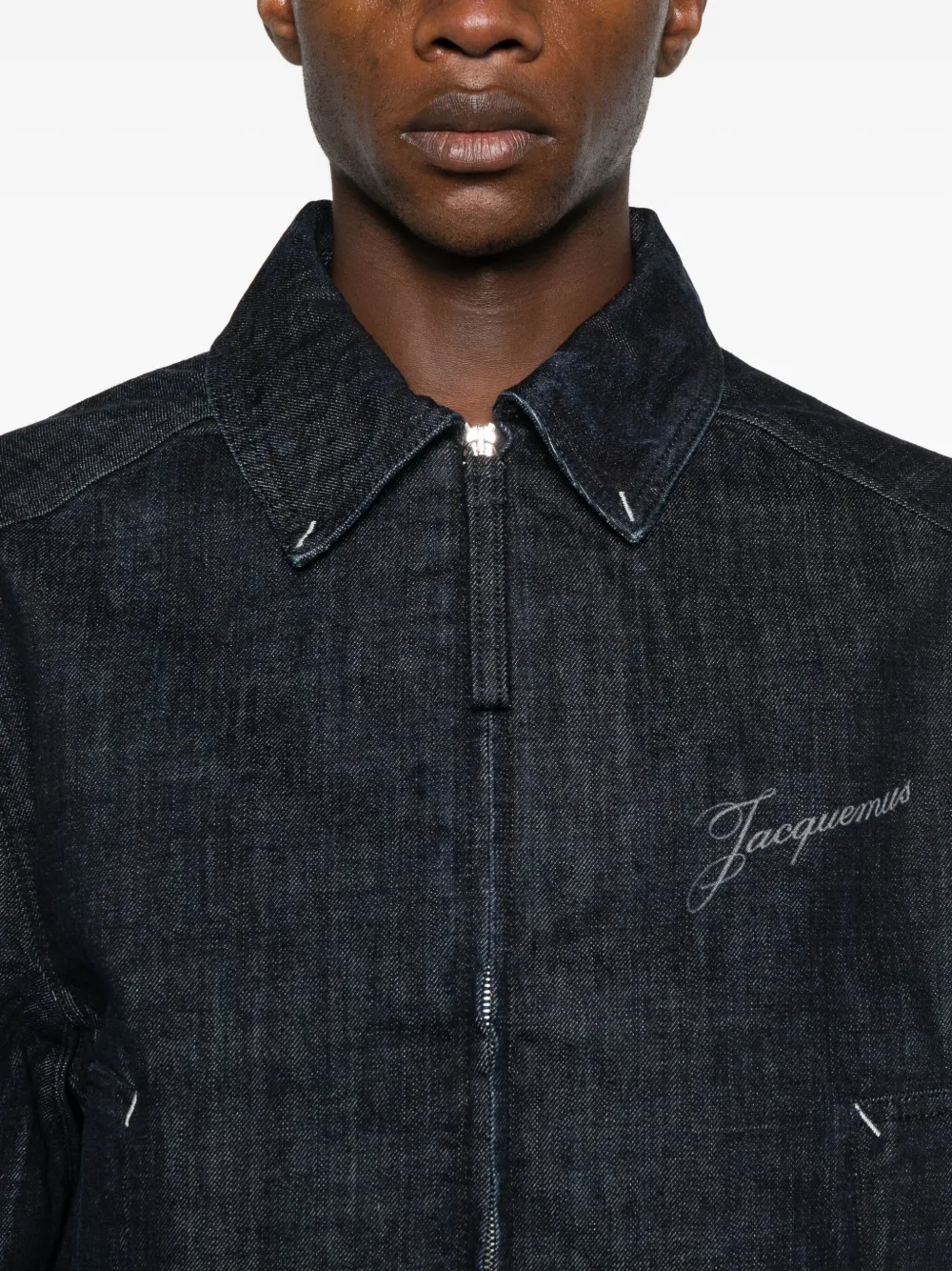 Jacquemus Denim jack met logoprint Blauw