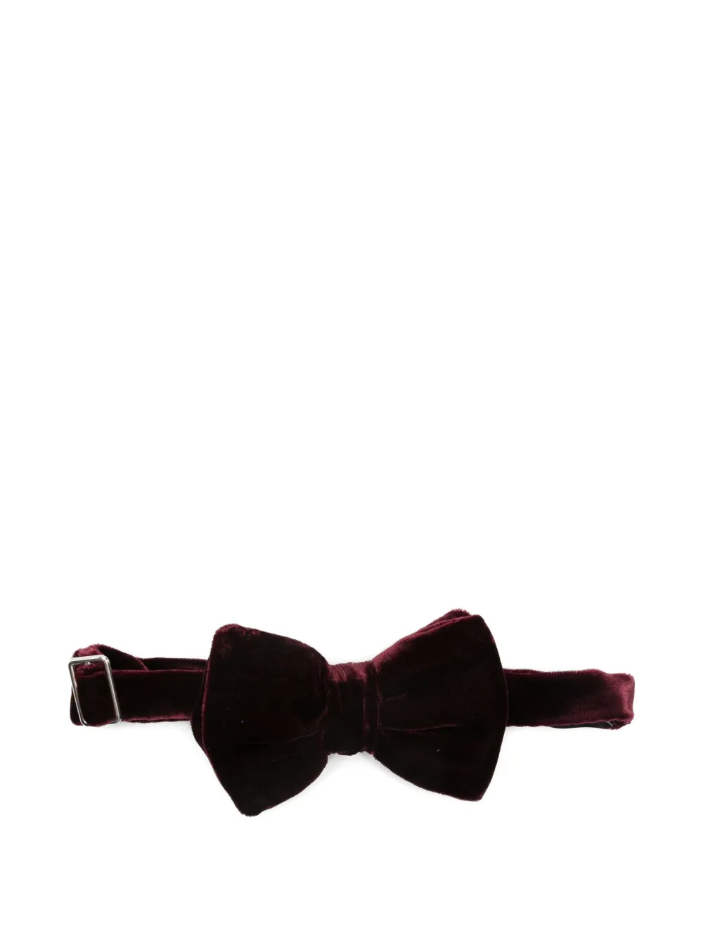 Emporio Armani Velvet Bow Tie In Brown