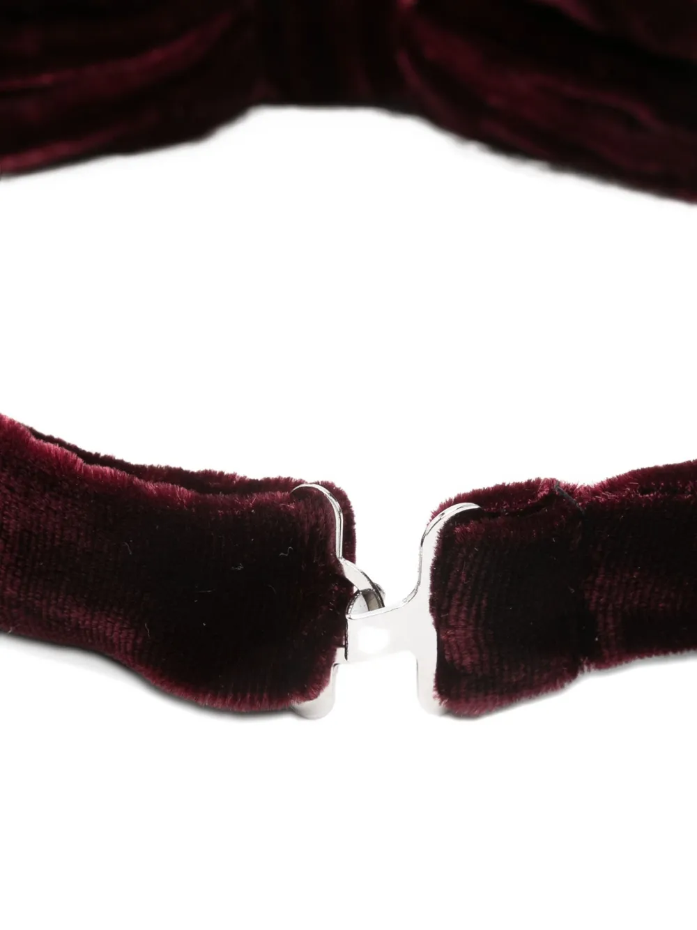 Emporio Armani Velvet Bow Tie In Brown