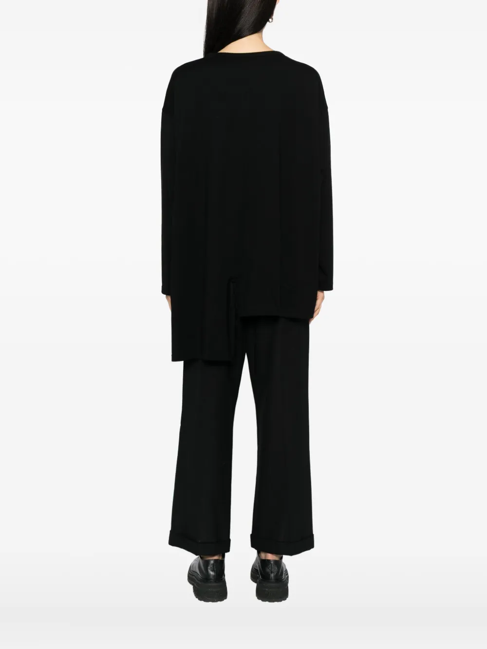 Yohji Yamamoto Cotton 2-way T-shirt In Black