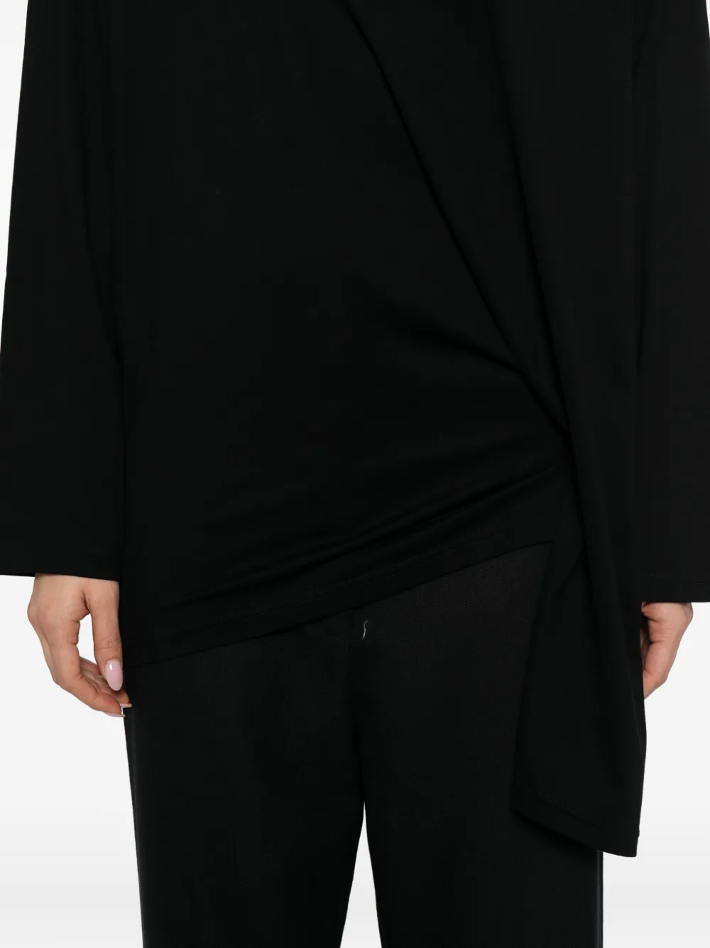 Yohji Yamamoto Cotton 2-way T-shirt In Black