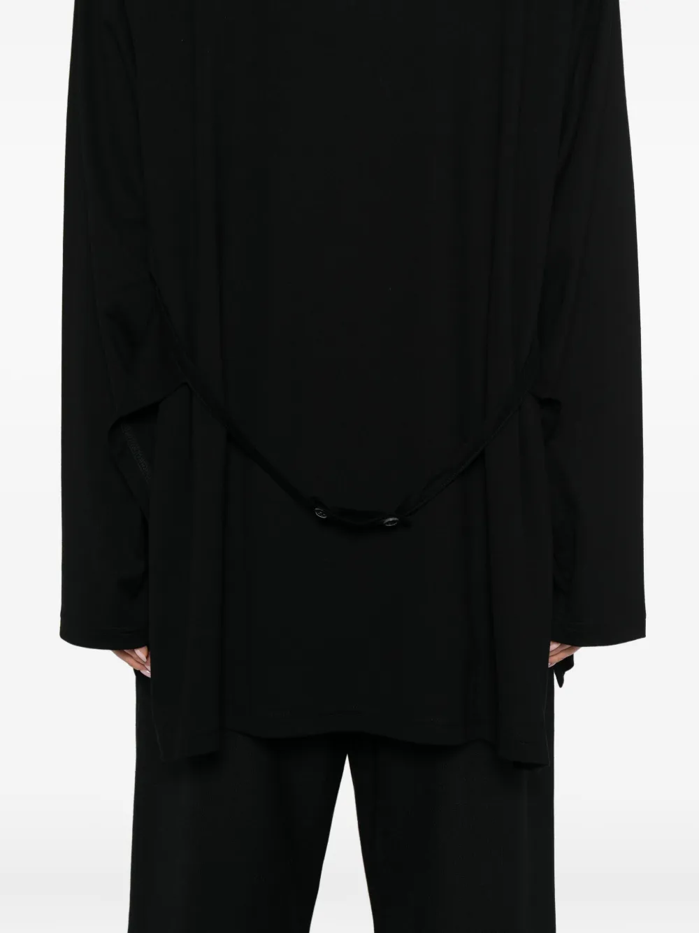 Yohji Yamamoto Katoenen T-shirt Zwart