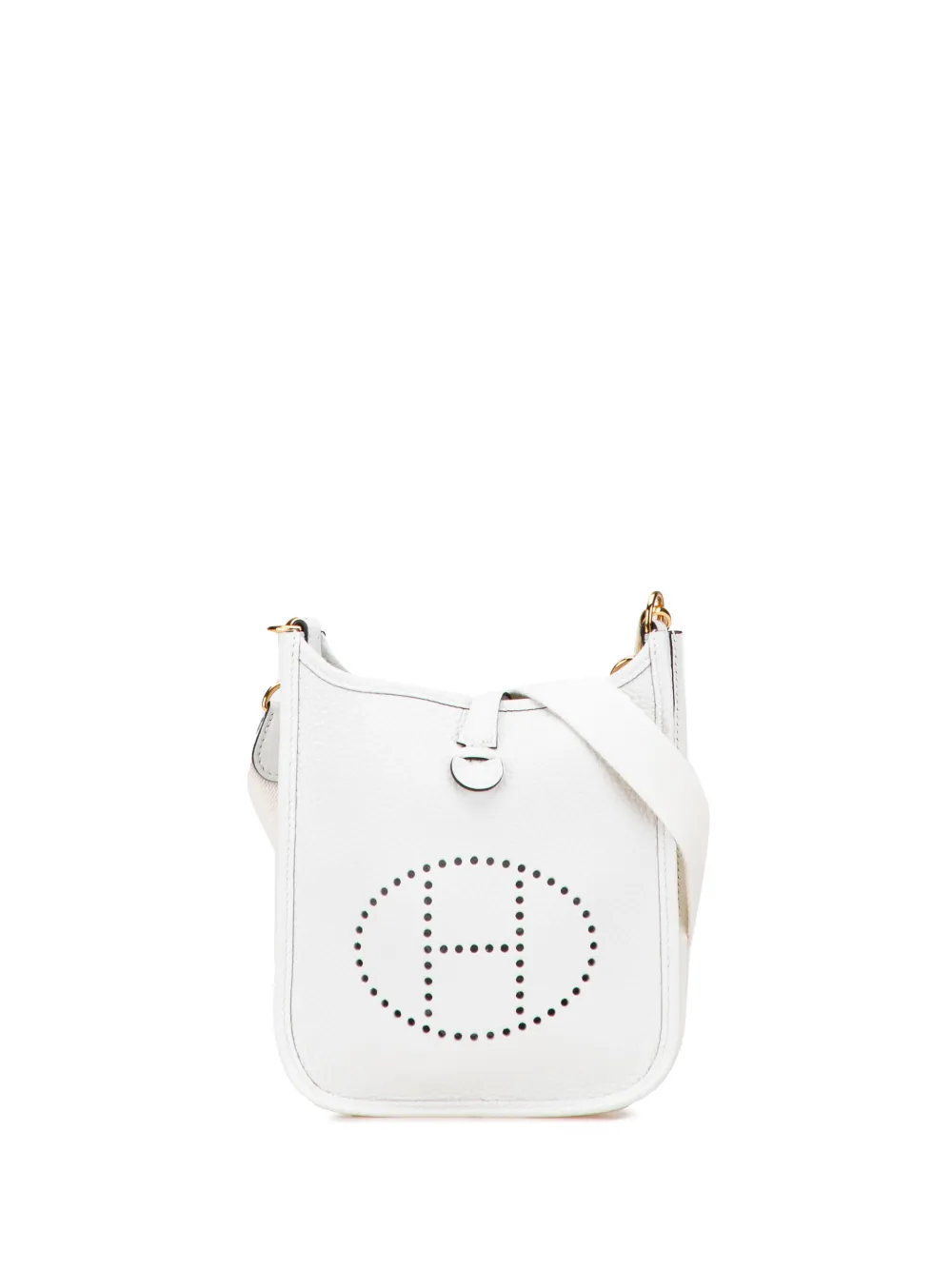 Hermès Pre-Owned 2023 Clemence Evelyne TPM crossbody bag - ホワイト Hermès Pre-Owned 2023 Clemence Evelyne TPM crossbody bag - ホワイト