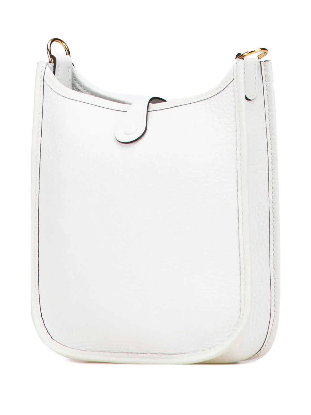 Pre-owned Hermes 2023 Clemence Evelyne Tpm Crossbody Bag In White
