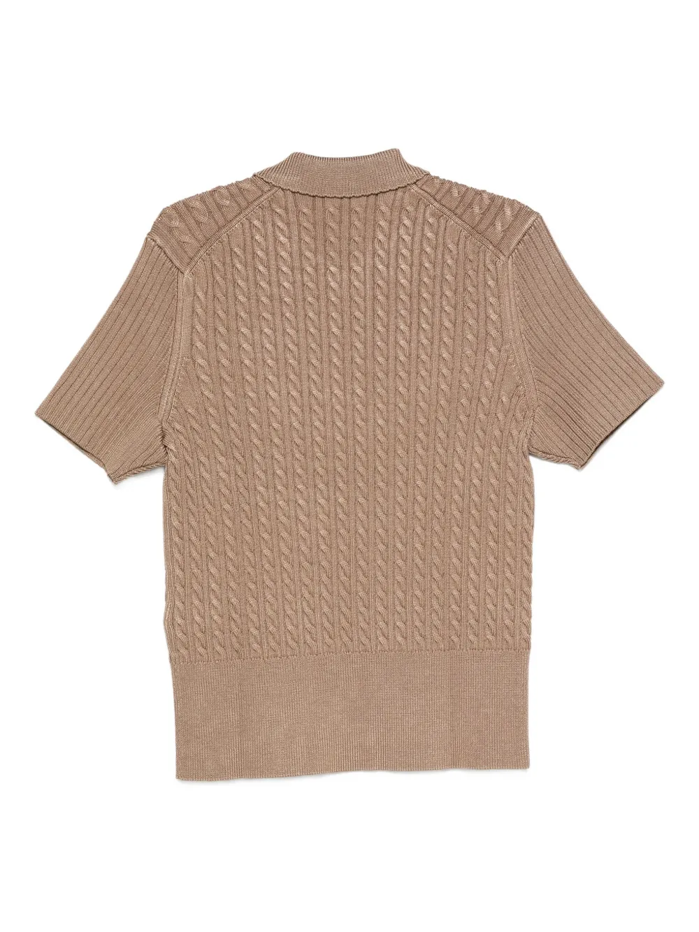 Lacoste Kabelgebreid poloshirt - Bruin