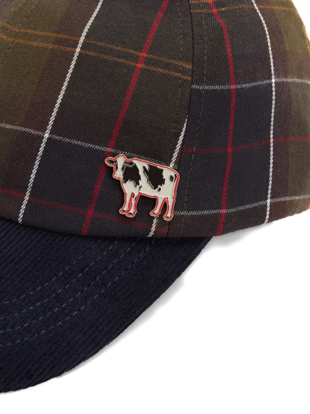 Paul Smith Tartan-pattern Corduroy Cap In Multi