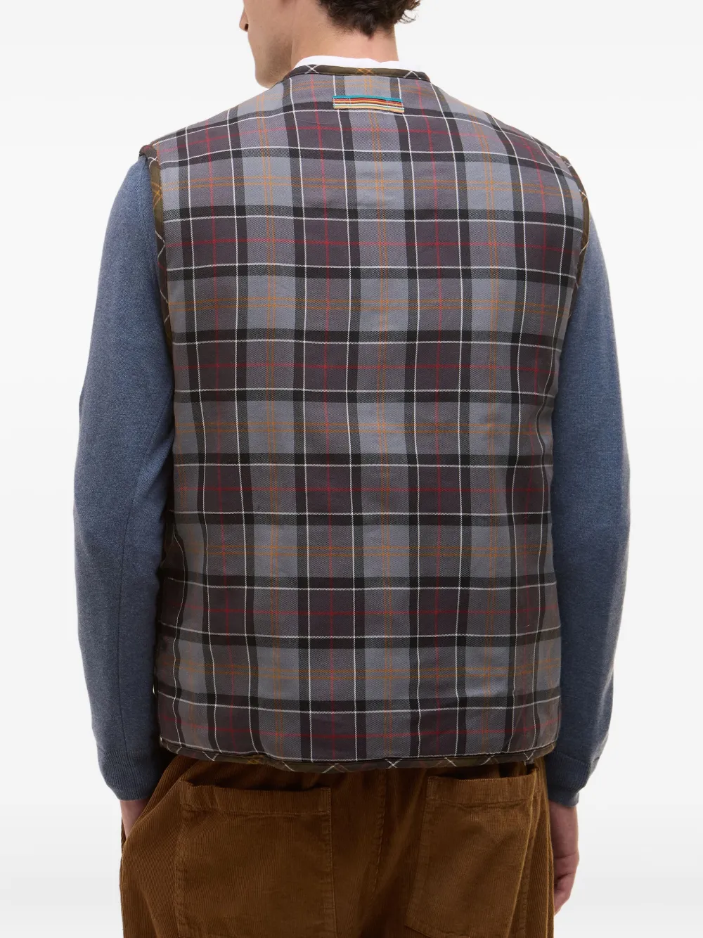 Paul Smith Mixed-tartan Pocketed Gilet In Multi