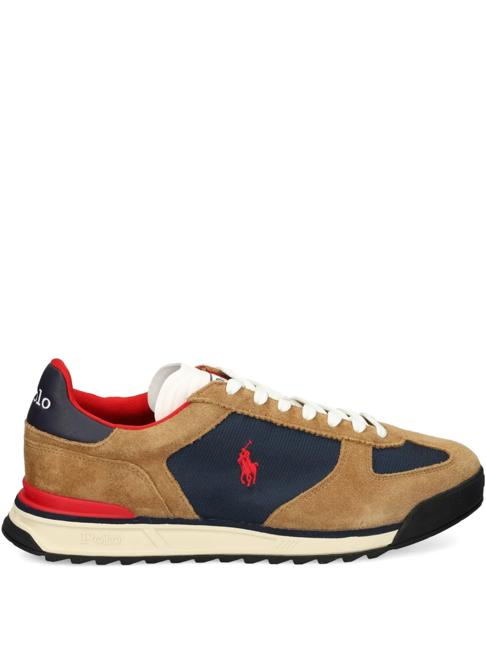 Polo Ralph Lauren Varick suede-panelled sneakers | Brown | Image 1