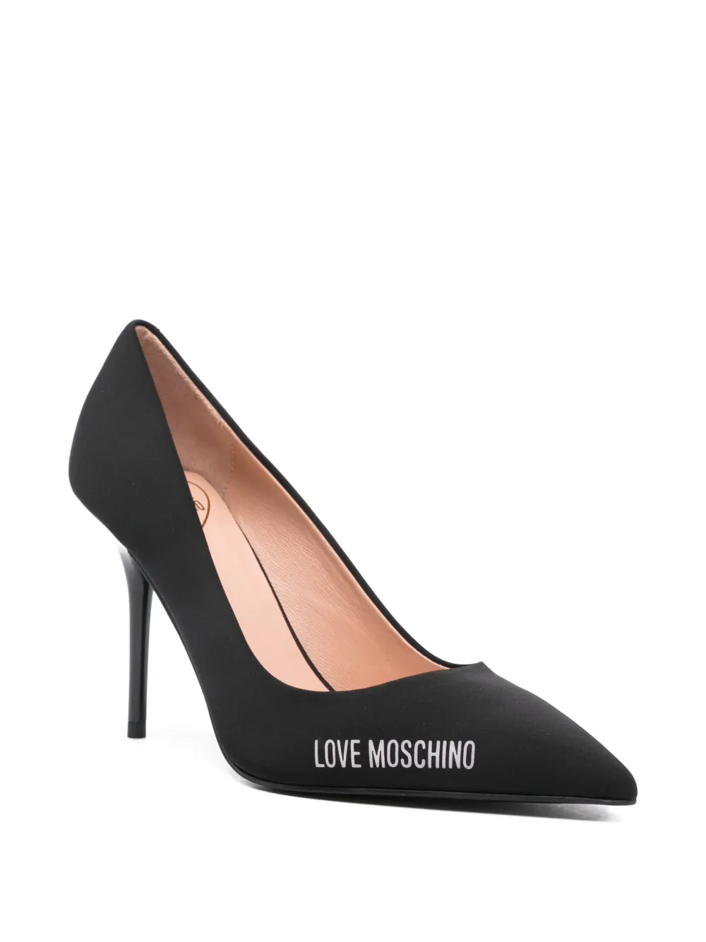 Love Moschino 100 mm leren pumps Zwart
