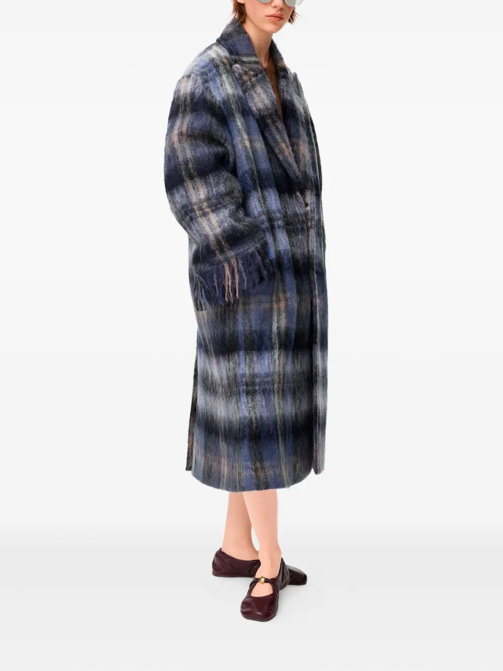 LOEWE plaid fringed coat | Oversized Coats | Image 2