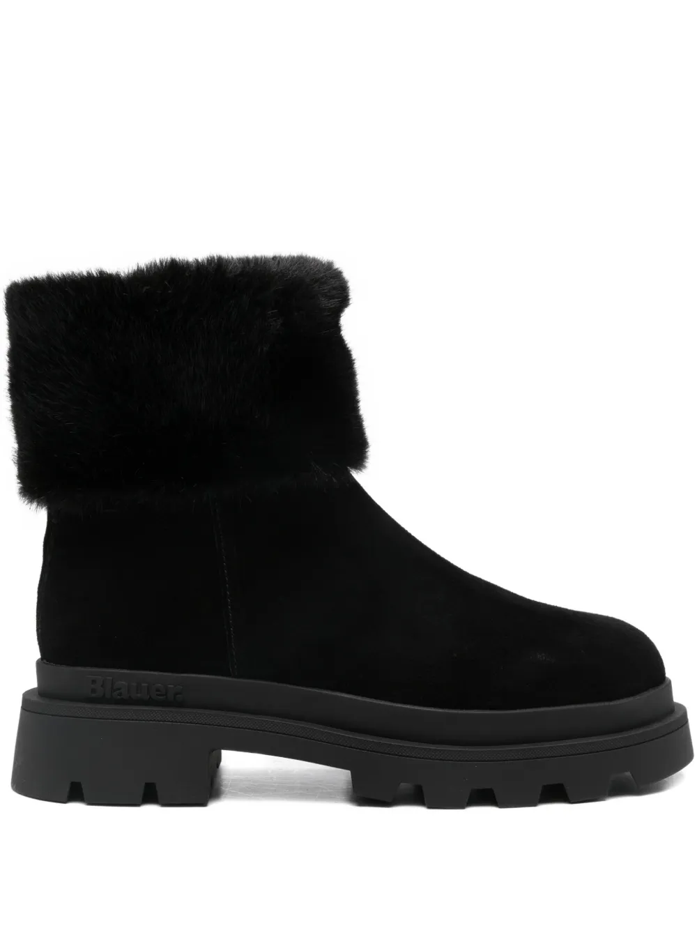 Blauer botas con ribete de pelo | negro | Image 1