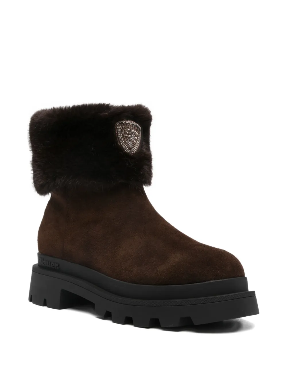 Blauer botas con ribete de pelo | Botines | Image 2