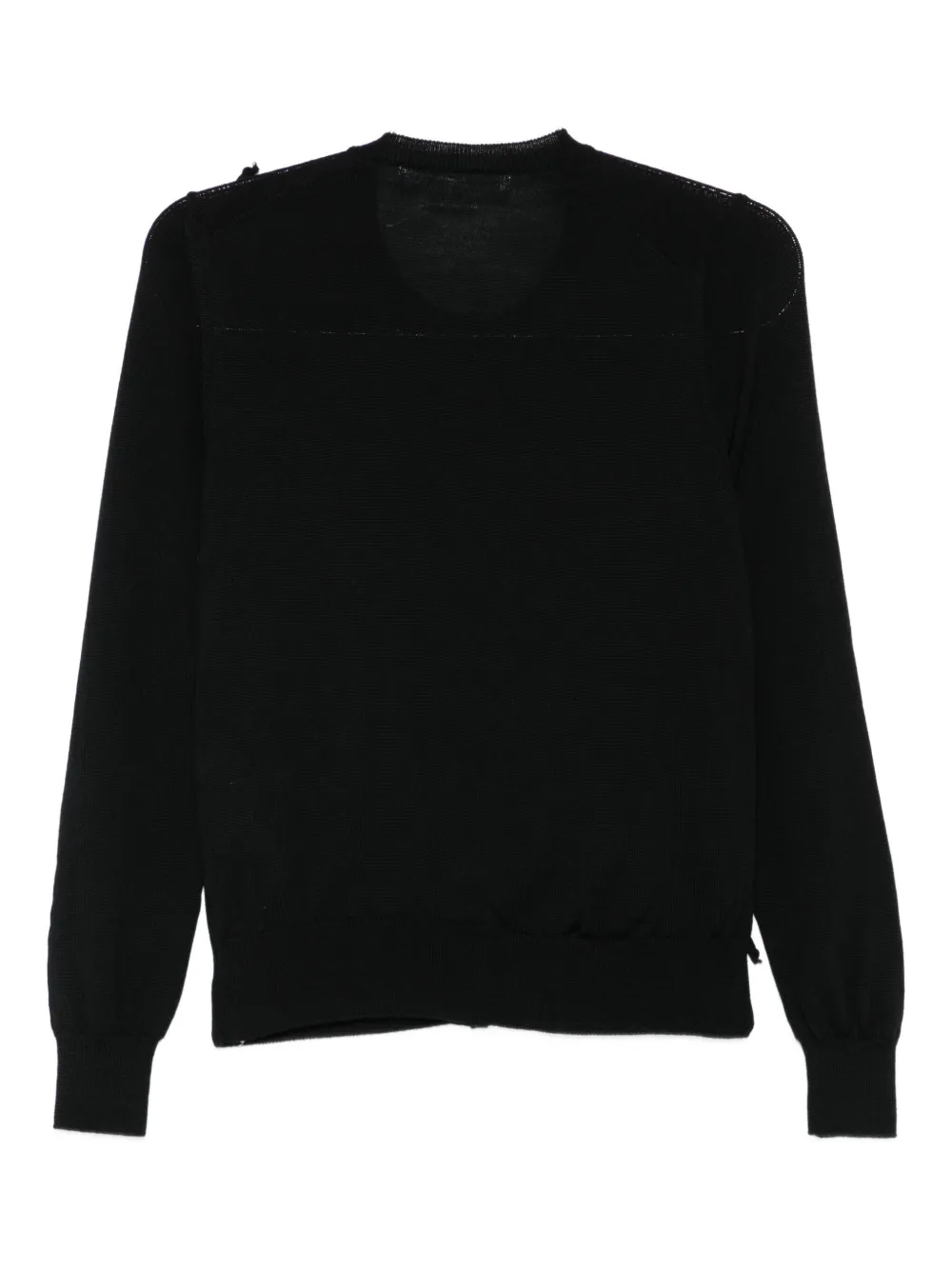 Comme Des Garçons Wool Cardigan In Black