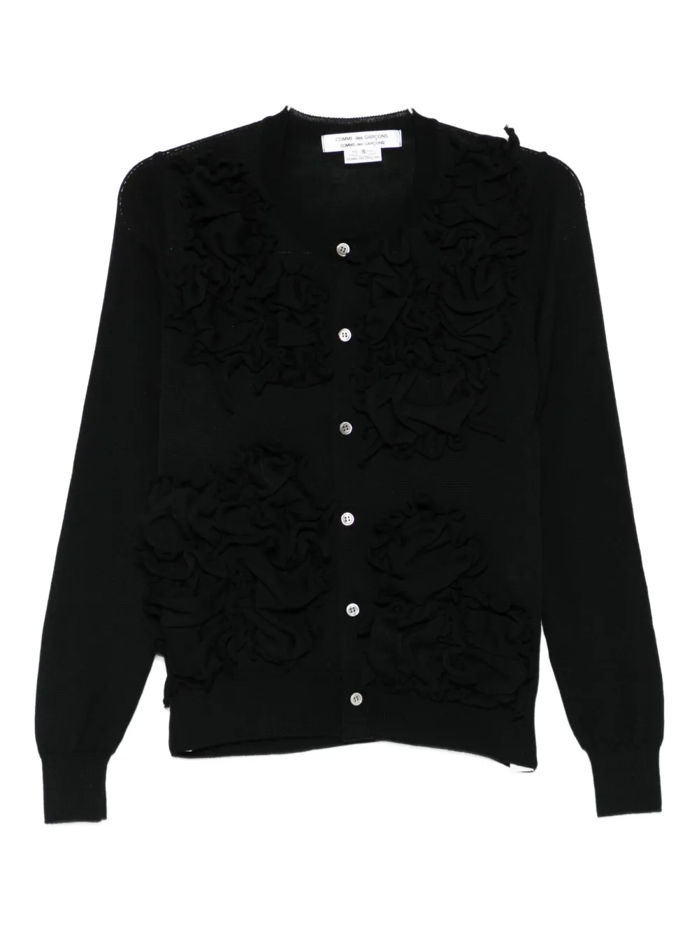 Comme Des Garçons Wool Cardigan In Black