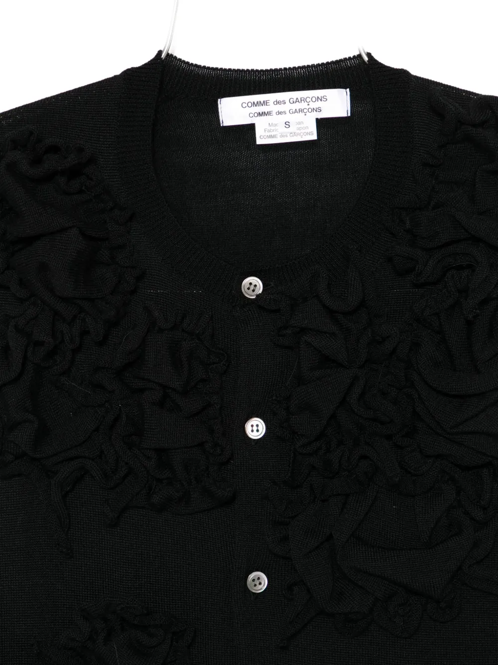 Comme Des Garçons Wool Cardigan In Black
