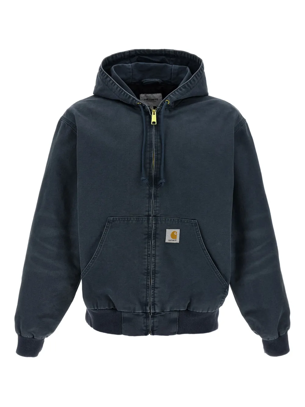 Carhartt Adjustable Hood Logo Patch Jacket In Blue
