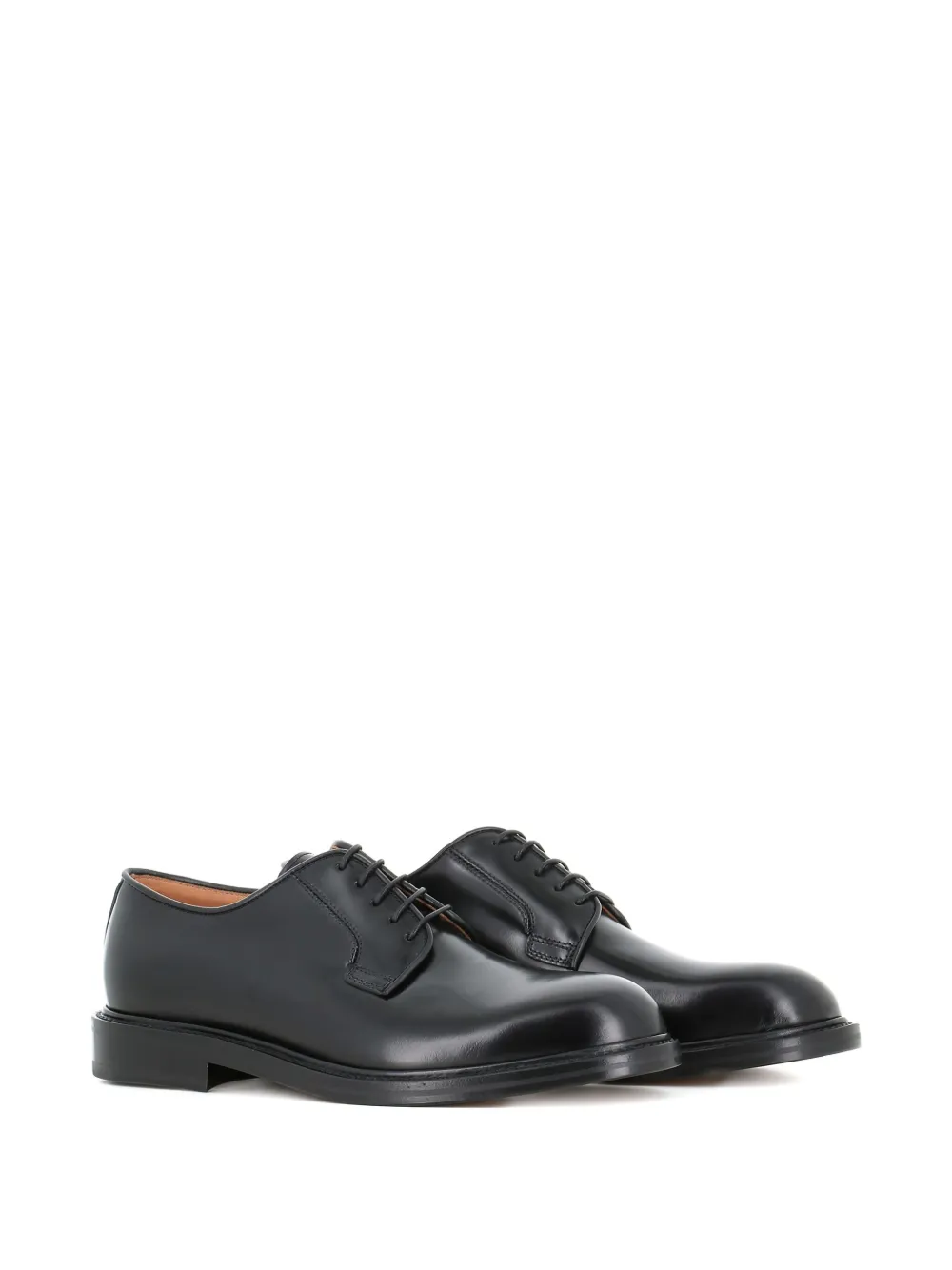 Tassinari Leather Derby Shoes In Black