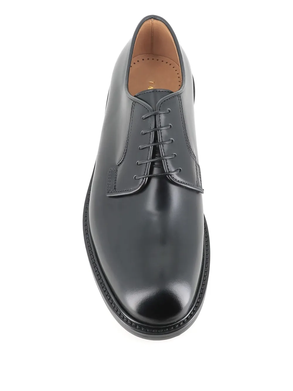 Tassinari Leather Derby Shoes In Black