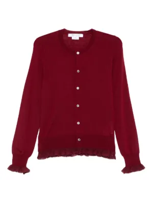 Comme Des Garçons Comme Des Garçons Cardigan Com Babados