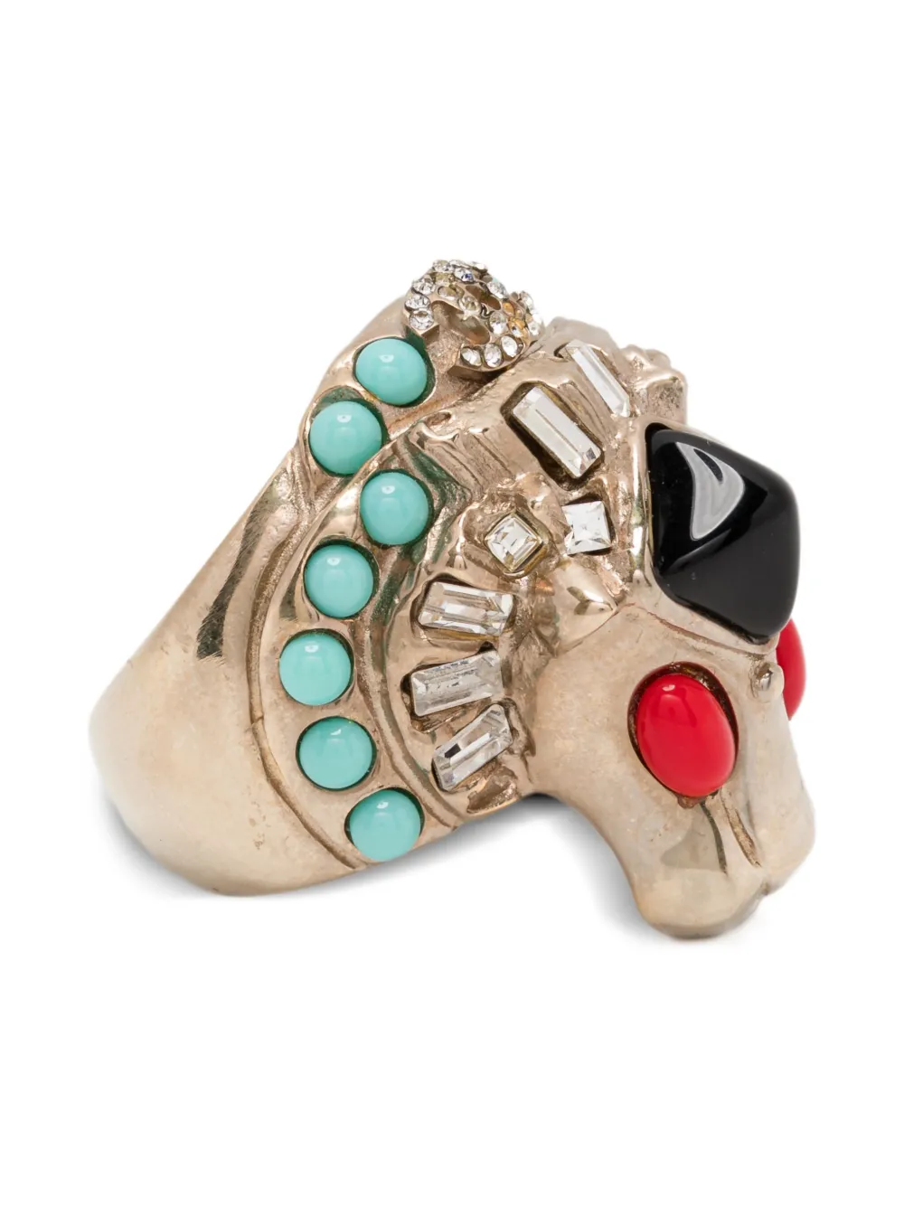 CHANEL Pre-Owned 2008 lion head ring - Oro