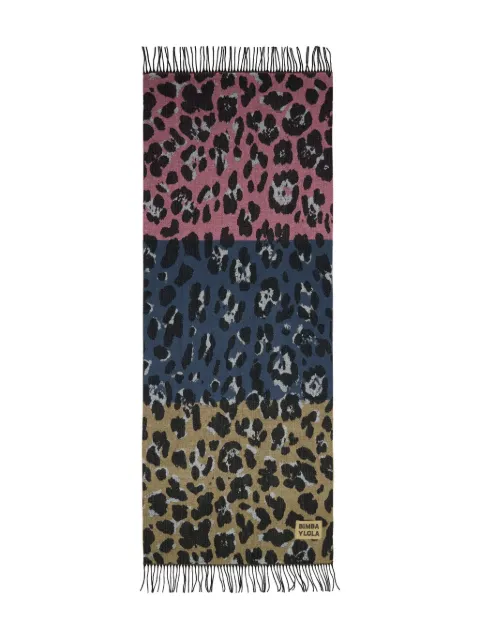 Bimba y Lola mascada con animal print y flecos
