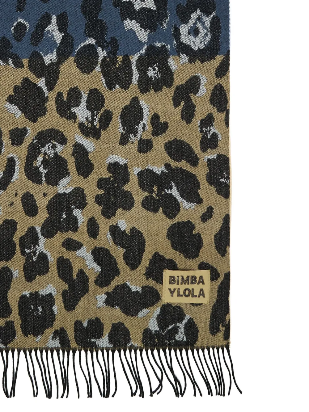 Bimba y Lola Sjaal met paisley-print en franje - Blauw